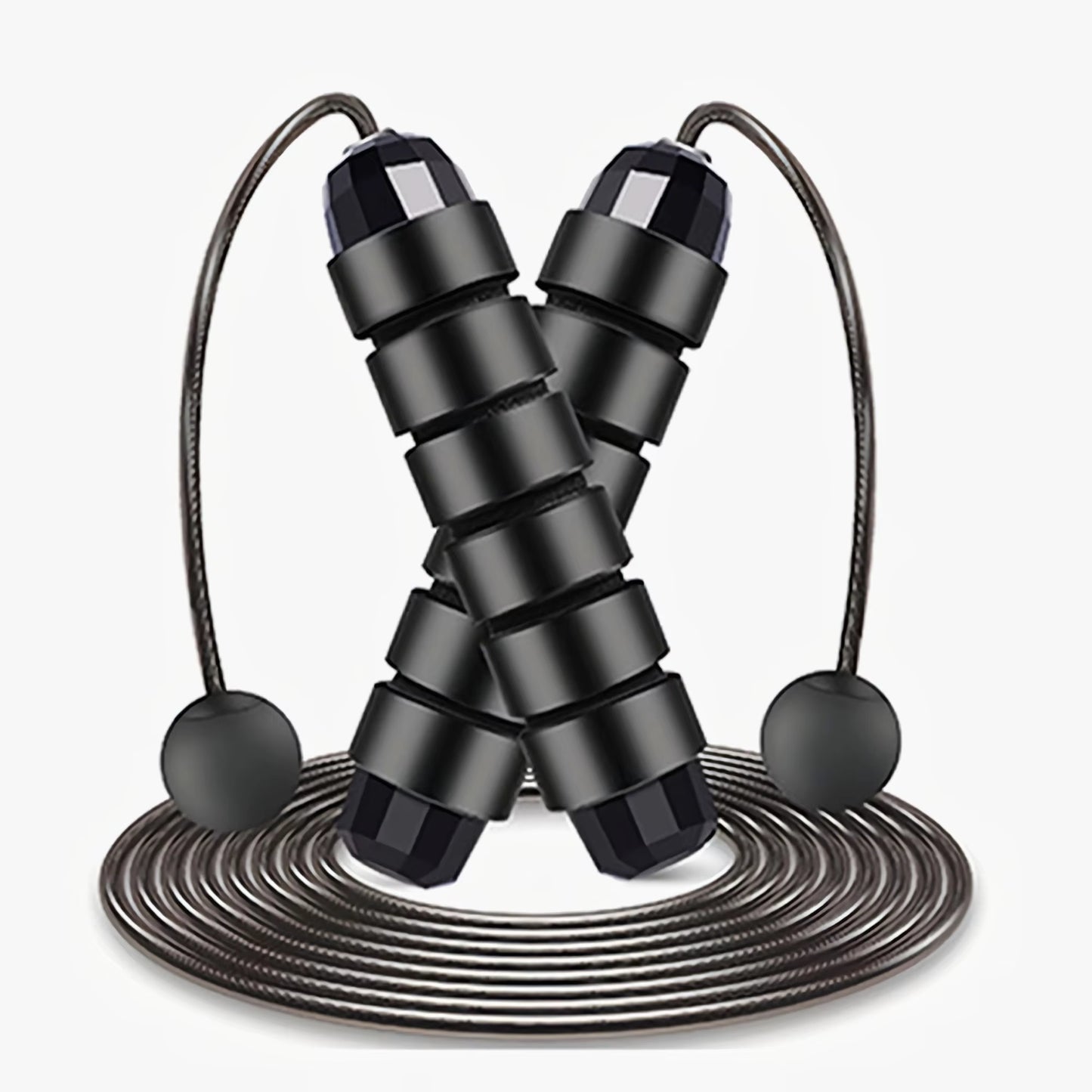 Adjustable Tangle-Free Speed Wire skipping Rope Workout with Foam Handles for Fitness Home Workouts and fat loss
