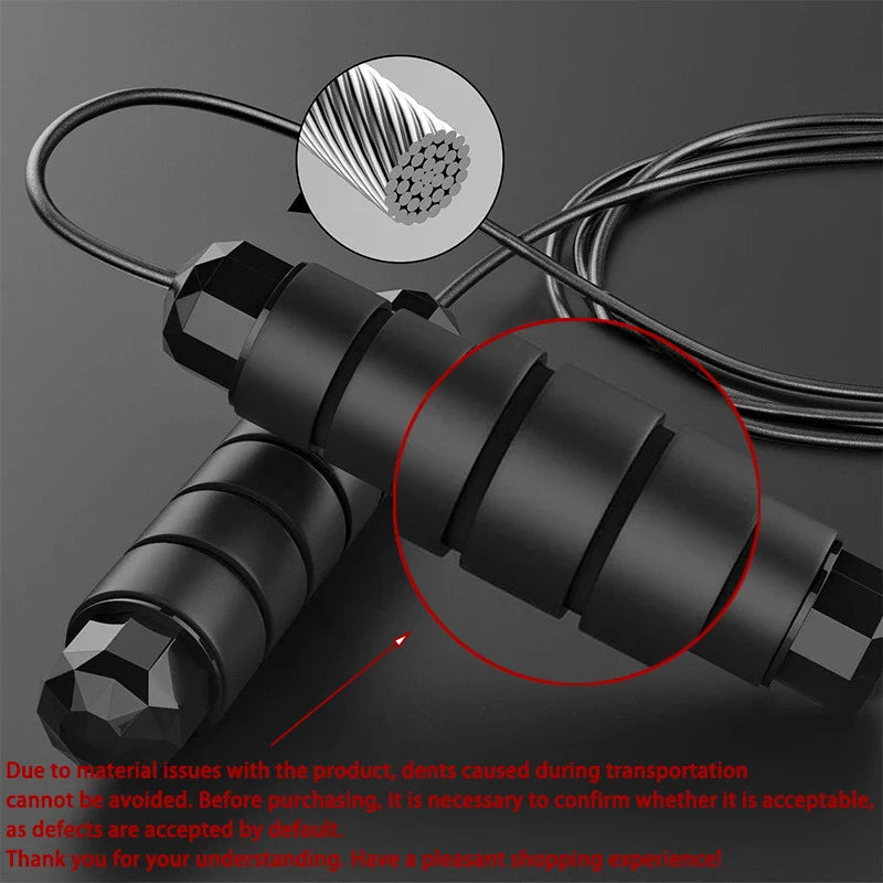 Adjustable Tangle-Free Speed Wire skipping Rope Workout with Foam Handles for Fitness Home Workouts and fat loss
