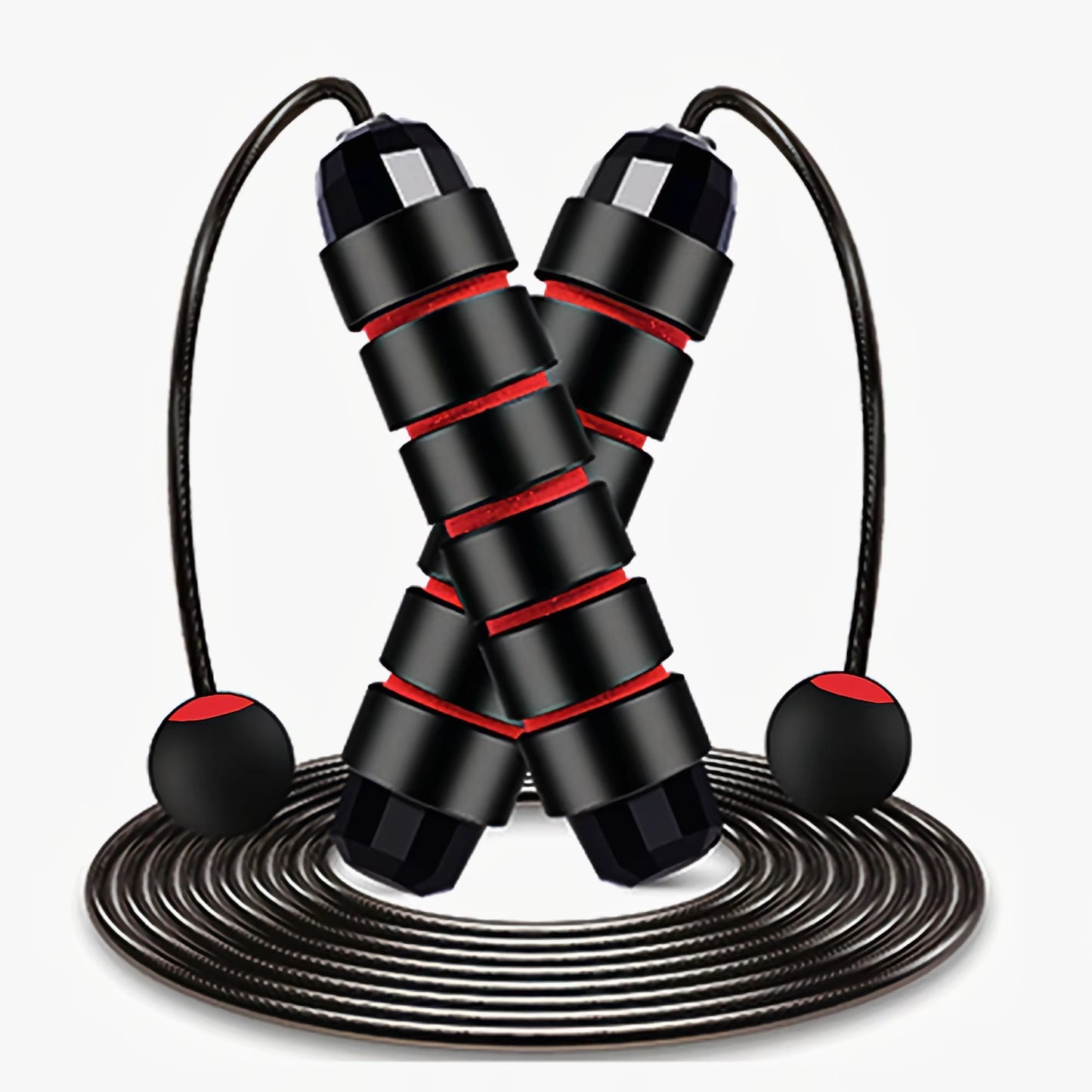Adjustable Tangle-Free Speed Wire skipping Rope Workout with Foam Handles for Fitness Home Workouts and fat loss